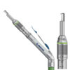 Omega MRF18TA15 1.5mm Router Dissection tool replacement F1/8TA15 in a Midas Rex PM710 MR7 Touch handpiece and AVS08 and AF01 attachment